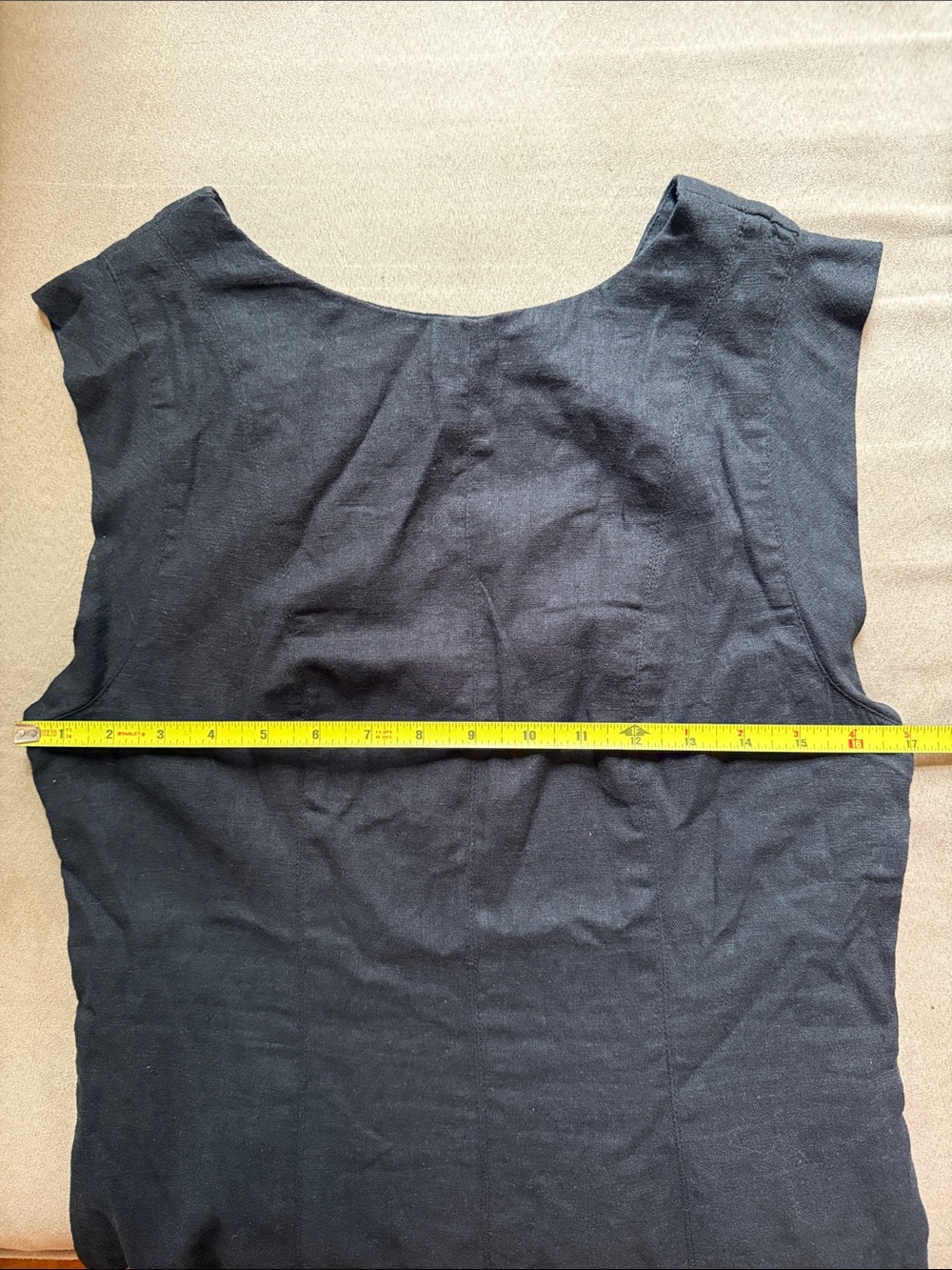 Abercrombie & Fitch Linen-Blend Godet Mini Dress BLACK Size Medium - Picture 6 of 10